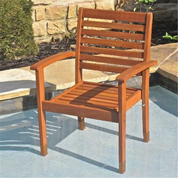 International Caravan TT-1B-043 and 2CH Royal Tahiti Oslo Outdoor Contemporary Chairs, 2PK TT-1B-043/2CH